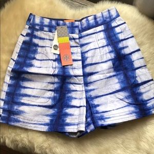 NWT Tory Burch High Waisted Tie Due Shorts Sz. 0